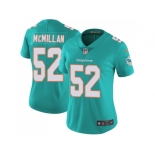 Women Nike Miami Dolphins #52 Raekwon McMillan Aqua Green Team Color Stitched NFL Vapor Untouchable Limited Jersey