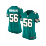 Women Nike Miami Dolphins #56 Davon Godchaux Game Aqua Green Alternate NFL Jersey