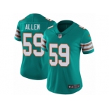 Women Nike Miami Dolphins #59 Chase Allen Aqua Green Alternate Vapor Untouchable Limited Player NFL Jersey