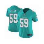 Women Nike Miami Dolphins #59 Chase Allen Aqua Green Team Color Vapor Untouchable Limited Player NFL Jersey