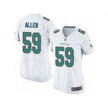 Women Nike Miami Dolphins #59 Chase Allen Game White NFL Jersey