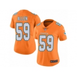 Women Nike Miami Dolphins #59 Chase Allen Limited Orange Rush Vapor Untouchable NFL Jersey