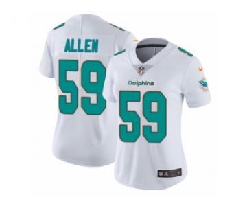 Women Nike Miami Dolphins #59 Chase Allen White Vapor Untouchable Limited Player NFL Jersey