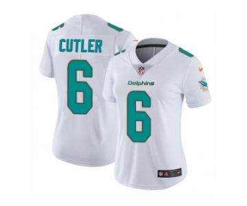 Women Nike Miami Dolphins #6 Jay Cutler White Vapor Untouchable Limited Player NFL Jersey