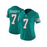 Women Nike Miami Dolphins #7 Brandon Doughty Aqua Green Alternate Vapor Untouchable Limited Player NFL Jersey