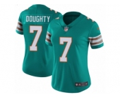 Women Nike Miami Dolphins #7 Brandon Doughty Aqua Green Alternate Vapor Untouchable Limited Player NFL Jersey