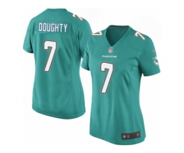 Women Nike Miami Dolphins #7 Brandon Doughty Game Aqua Green Team Color NFL Jersey