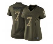 Women Nike Miami Dolphins #7 Brandon Doughty Limited Green Salute to Service NFL Jersey