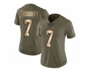 Women Nike Miami Dolphins #7 Brandon Doughty Limited Olive Gold 2017 Salute to Service NFL Jersey