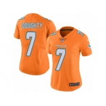 Women Nike Miami Dolphins #7 Brandon Doughty Limited Orange Rush Vapor Untouchable NFL Jersey