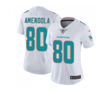 Women Nike Miami Dolphins #80 Danny Amendola White Stitched NFL Vapor Untouchable Limited Jersey