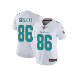 Women Nike Miami Dolphins #86 Mike Gesicki White Stitched NFL Vapor Untouchable Limited Jersey