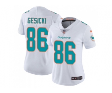 Women Nike Miami Dolphins #86 Mike Gesicki White Stitched NFL Vapor Untouchable Limited Jersey