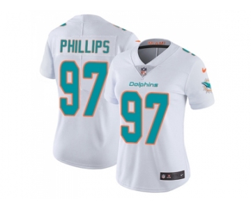 Women Nike Miami Dolphins #97 Jordan Phillips White Stitched NFL Vapor Untouchable Limited Jersey