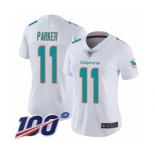 Women's Miami Dolphins #11 DeVante Parker White Vapor Untouchable Limited Player 100th Season Football Jersey