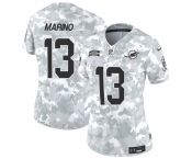 Women's Miami Dolphins #13 Dan Marino 2024 F.U.S.E Arctic Camo Salute To Service Limited Stitched Football Jersey