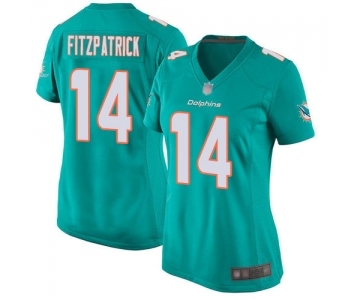 Women's Miami Dolphins #14 Ryan Fitzpatrick Game Aqua Green Team Color Football Jersey