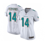 Women's Miami Dolphins #14 Ryan Fitzpatrick Game White Football Jersey