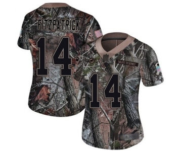 Women's Miami Dolphins #14 Ryan Fitzpatrick Limited Camo Rush Realtree Football Jersey