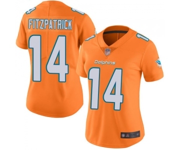 Women's Miami Dolphins #14 Ryan Fitzpatrick Limited Orange Rush Vapor Untouchable Football Jersey