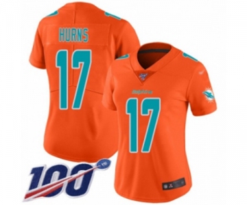 Women's Miami Dolphins #17 Allen Hurns Limited Orange Inverted Legend 100th Season Football Jersey