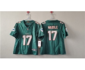 Women's Miami Dolphins #17 Jaylen Waddle Aqua F.U.S.E. Vapor Untouchable Football Stitched Jersey