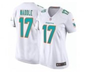 Women's Miami Dolphins #17 Jaylen Waddle White Vapor Untouchable Stitched Jersey