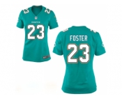 Womens Miami Dolphins #23 Adrian Foster Aqua Green Game Jersey