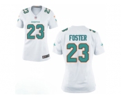 Womens Miami Dolphins #23 Adrian Foster Aqua White Game Jersey