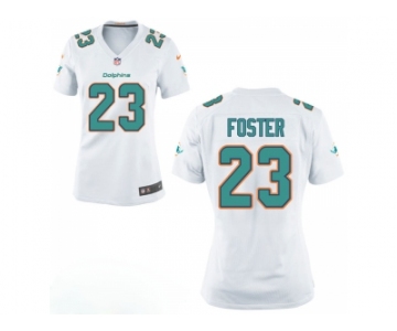 Womens Miami Dolphins #23 Adrian Foster Aqua White Game Jersey