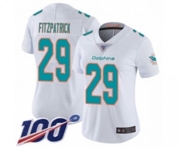 Women's Miami Dolphins #29 Minkah Fitzpatrick White Vapor Untouchable Limited Player 100th Season Football Jersey