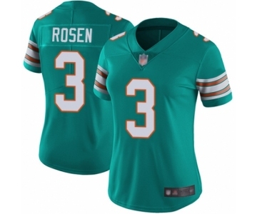 Women's Miami Dolphins #3 Josh Rosen Aqua Green Alternate Vapor Untouchable Limited Player Football Jersey