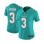 Women's Miami Dolphins #3 Josh Rosen Aqua Green Team Color Vapor Untouchable Limited Player Football Jersey