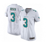 Women's Miami Dolphins #3 Josh Rosen Game White Football Jersey