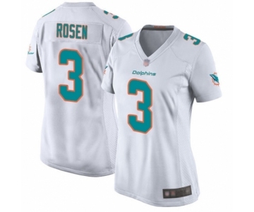 Women's Miami Dolphins #3 Josh Rosen Game White Football Jersey