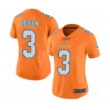 Women's Miami Dolphins #3 Josh Rosen Limited Orange Rush Vapor Untouchable Football Jersey