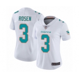 Women's Miami Dolphins #3 Josh Rosen White Vapor Untouchable Limited Player Football Jersey