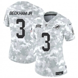 Women's Miami Dolphins #3 Odell Beckham Jr. 2024 F.U.S.E Arctic Camo Salute To Service Limited Stitched Football Jersey