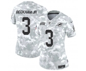 Women's Miami Dolphins #3 Odell Beckham Jr. 2024 F.U.S.E Arctic Camo Salute To Service Limited Stitched Football Jersey