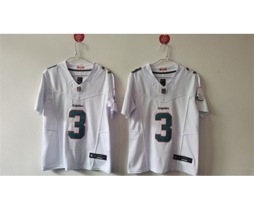 Women's Miami Dolphins #3 Odell Beckham Jr. White F.U.S.E Vapor Untouchable Stitched Jersey