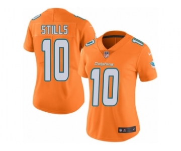 Women's Nike Miami Dolphins #10 Kenny Stills Limited Orange Rush NFL Jersey