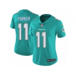 Women's Nike Miami Dolphins #11 DeVante Parker Vapor Untouchable Limited Aqua Green Team Color NFL Jersey