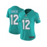 Women's Nike Miami Dolphins #12 Bob Griese Vapor Untouchable Limited Aqua Green Team Color NFL Jersey