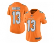 Women's Nike Miami Dolphins #13 Dan Marino Limited Orange Rush NFL Jersey