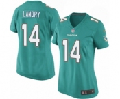 Women's Nike Miami Dolphins #14 Jarvis Landry Game Aqua Green Team Color NFL Jersey