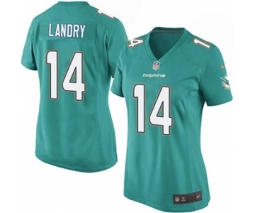 Women's Nike Miami Dolphins #14 Jarvis Landry Game Aqua Green Team Color NFL Jersey