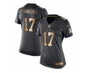 Women's Nike Miami Dolphins #17 Ryan Tannehill Limited Black Gold Salute to Service NFL Jersey