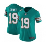 Women's Nike Miami Dolphins #19 Jakeem Grant Aqua Green Alternate Vapor Untouchable Elite Player NFL Jersey