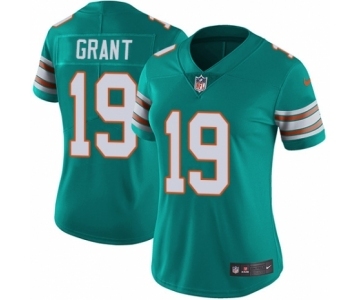 Women's Nike Miami Dolphins #19 Jakeem Grant Aqua Green Alternate Vapor Untouchable Elite Player NFL Jersey