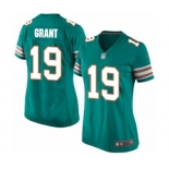 Women's Nike Miami Dolphins #19 Jakeem Grant Game Aqua Green Alternate NFL Jersey